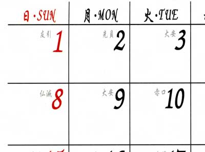 calendar date part